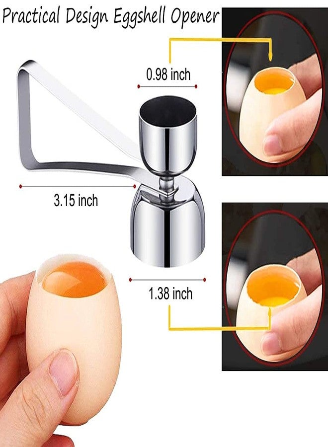 Sagapo 1 Egg Cracker Topper,Double Cups Egg Opener shell Cutter Kitchen Precise Remover Tool for Raw/Soft Hard Boiled Egg,Environmentally friendly 304stainless steel Not discolored Resistant high temperature - Image 3